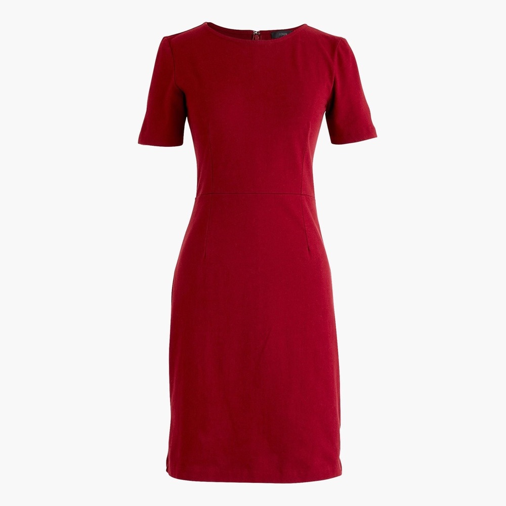 J Crew Short Sleeve Cotton Sheath Dress - Size 0
